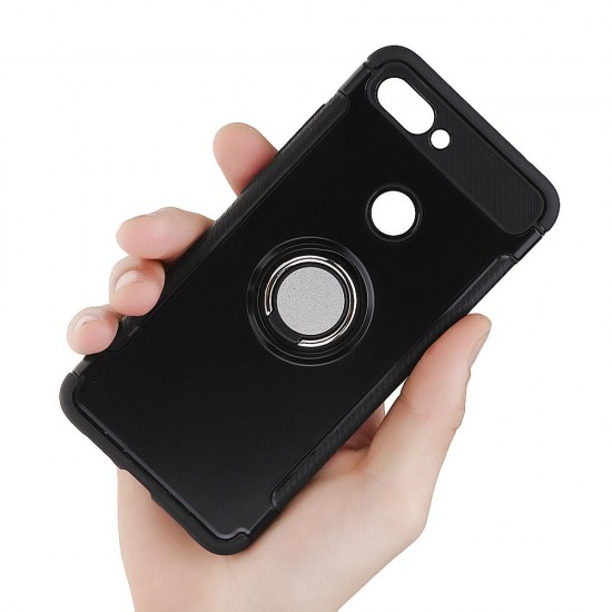 Shockproof Magnetic 360° Rotation Ring Holder TPU PC Protective Case For Xiaomi Mi 8 Lite