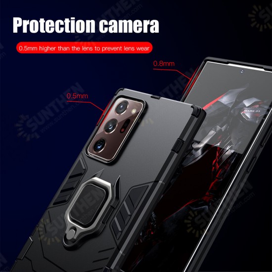 Shockproof Magnetic with 360 Rotation Finger Ring Holder Stand PC Protective Case for Samsung Galaxy Note 20 Ultra / Galaxy Note20 Ultra 5G