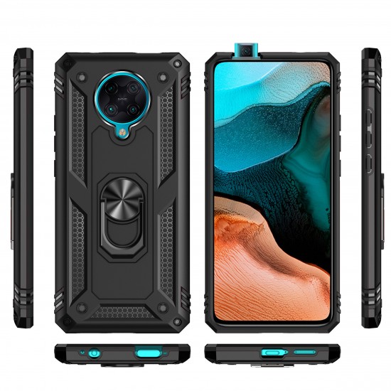 with 360° Degree Rotatable Magnetic Ring Holder Shockproof PC Protective Case for Poco F2 Pro / Xiaomi Redmi K30 Pro Non-original