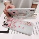 Blossom Embossed Soft Silicone Protective Case with Wristband Holder for iPhone XS MAX XR X for iPhone 7 6 6S 8 Plus Back Cover