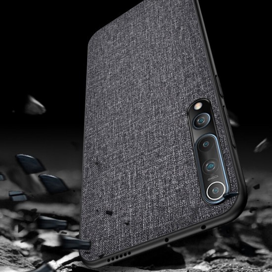 Breathable Canvas Cloth Sweatproof Shockproof Protective Case Back Cover for Xiaomi Mi10 Mi 10 / Mi10 Mi 10 Pro Non-original