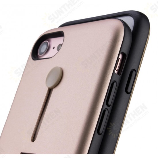 Built-in Kickstand Strap Grip PC+TPU Case For iPhone 7 & 8