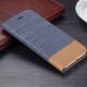 Canvas Pattern Flip with Card Holder Stand Shockproof PU Leather Full Cover Protective Case for Xiaomi Redmi 9 Non-original