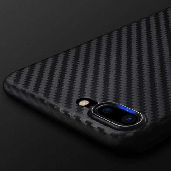 Carbon Fiber Texture Anti Fingerprint PP Case For iPhone 7 Plus/8 Plus