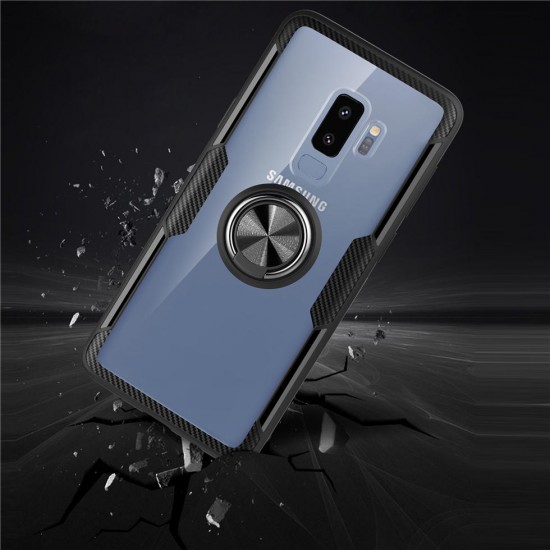 Clear Ring Grip Kickstand Magnetic Adsorption Protective Case For Samsung Galaxy S9/S9 Plus