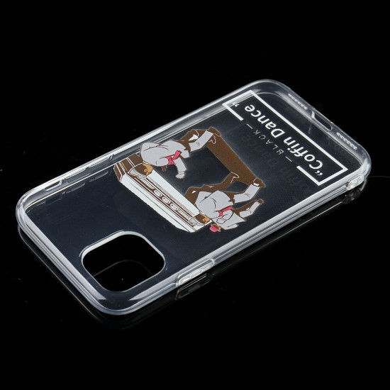 Coffin Dance Team Pattern Fashion Cartoon Shockproof Transparent TPU Protective Case for iPhone 11 / 11 Pro / 11 Pro Max / X / XR / XS Max