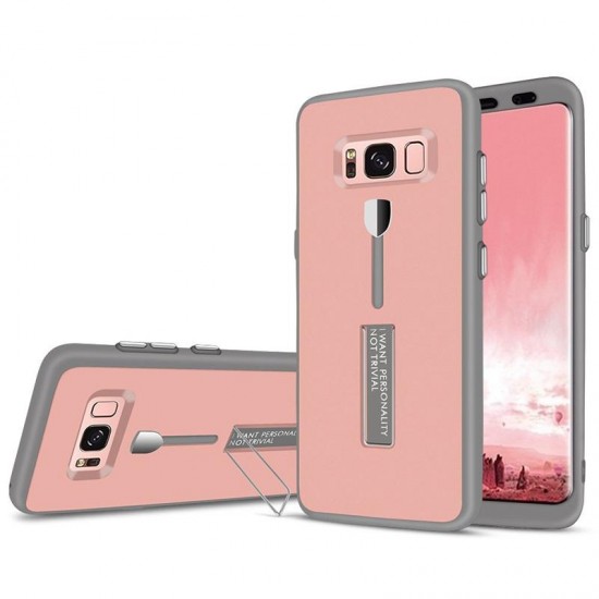 Full Body Front & Back Cover Strap Grip Kickstand Case For Samsung Galaxy S8/S8 Plus