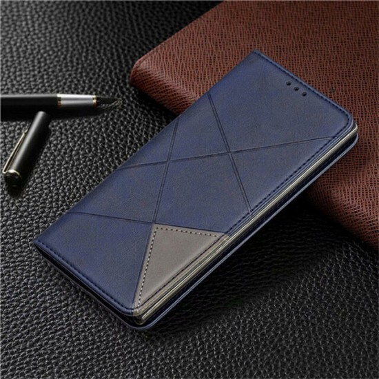 Geometric business Magnetic Buckle Holster Flip Stand Protective Case For Xiaomi Note 10/ Xiaomi CC9 Pro Non-original