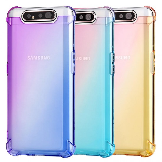 Gradient Color Air Cushion Corner Shockproof Soft TPU Protective Case for Samsung Galaxy A80 2019