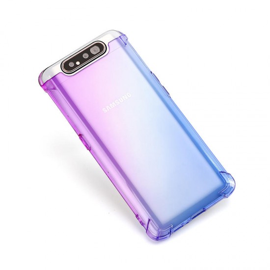 Gradient Color Air Cushion Corner Shockproof Soft TPU Protective Case for Samsung Galaxy A80 2019