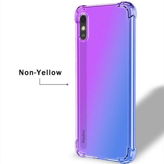 Gradient Color with Four-Corner Airbags Shockproof Translucent Soft TPU Protective Case for Xiaomi Redmi 9A Non-original