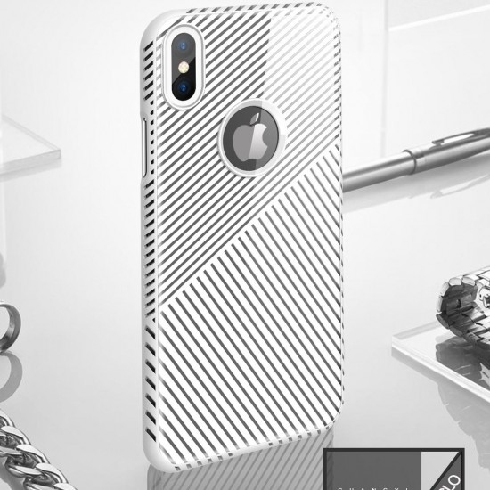 Light Stripe Heat Dissipation Hard PC + Soft TPU Case for iPhone X