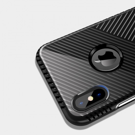 Light Stripe Heat Dissipation Hard PC + Soft TPU Case for iPhone X