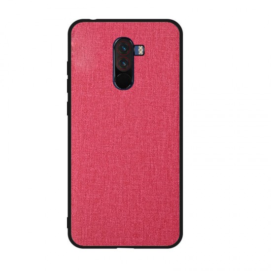 Luxury Fabric PC Back + Soft TPU Bumper Protective Case for Xiaomi Pocophone F1