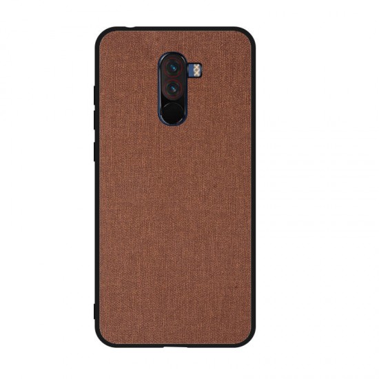 Luxury Fabric PC Back + Soft TPU Bumper Protective Case for Xiaomi Pocophone F1