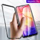 Magnetic Flip Metal Frame Tempered Glass Full Cover Protective Case for Xiaomi Redmi 7 / Redmi Y3