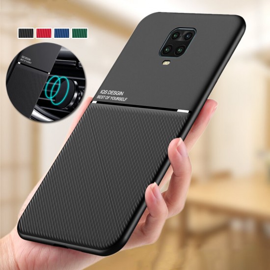 Magnetic Texture Non-slip Leather TPU Shockproof Protective Case for Xiaomi Redmi Note 9S / Redmi Note 9 Pro / Redmi Note 9 Pro Max Non-original