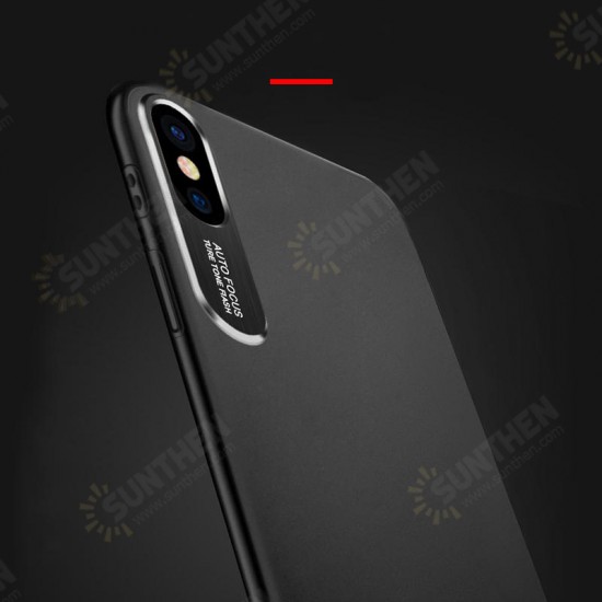 Metal Camera Lens Protection Hard PC Matte Protective Case for iPhone X