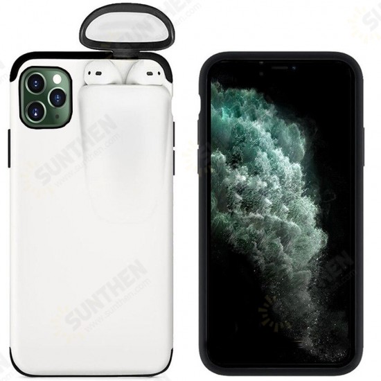 Multifunction Creative 2 in 1 Anti-scratch Shockproof Matte PC Protective Case for iPhone 11 Pro Max 6.5 inch & Apple Airpods 1/AirPods 2