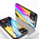 Oil Painting Colorful Glossy Tempered Glass with 3D Metal Matte Lens Ring Shockproof Protective Case for iPhone 11 6.1 inch