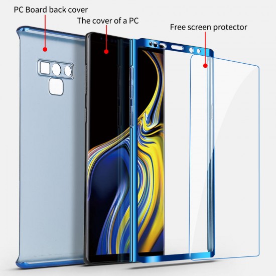 Plating Full Body Front & Back Cover Protective Case With Screen Film For Samsung Galaxy Note 9