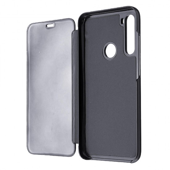 Plating Mirror Window View Shockproof Flip Full Cover Protective Case for Xiaomi Redmi Note 8 2021