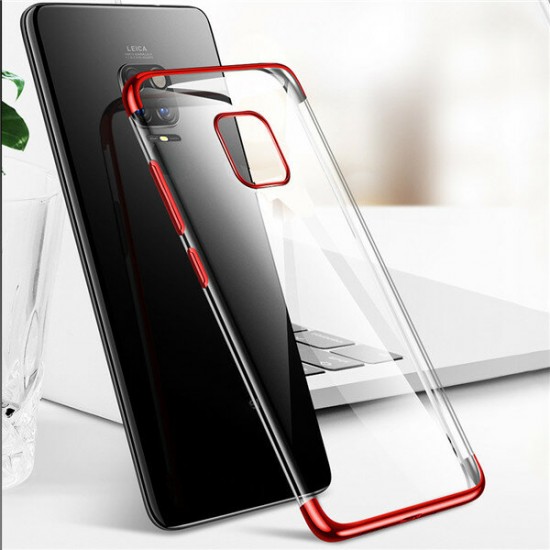 Plating Shockproof Transparent Soft TPU Protective Case for Xiaomi Redmi Note 9S / Redmi Note 9 Pro / Redmi Note 9 Pro Max Non-original