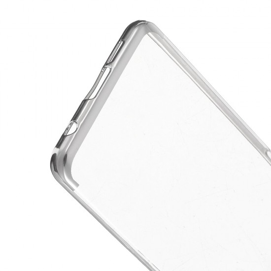 Plating Shockproof Transparent Soft TPU Protective Case for Xiaomi Redmi Note 9S / Redmi Note 9 Pro / Redmi Note 9 Pro Max Non-original