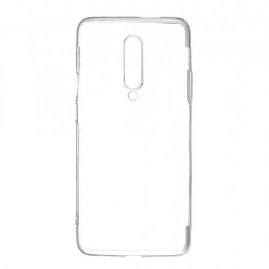 Plating Transparent Shockproof Soft TPU Back Cover Protective Case for OnePlus 7 PRO