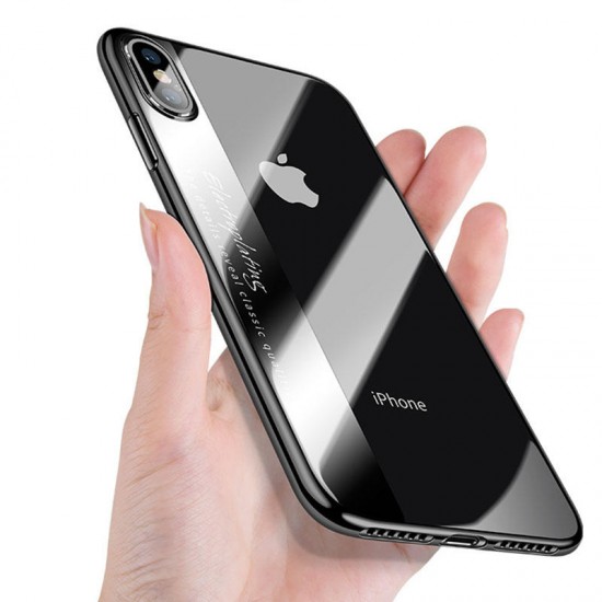 Plating Transparent Soft TPU Protective Case ForiPhone XS Max