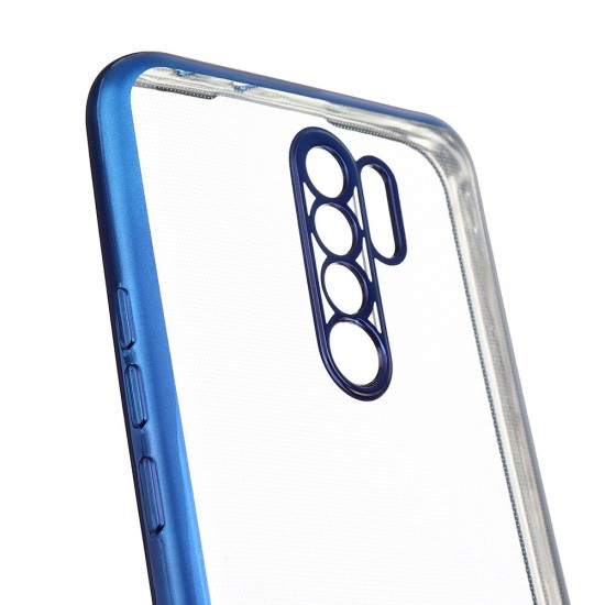 Plating Transparent Ultra-Thin Shockproof with Lens Protector Soft TPU Protective Case for Xiaom Redmi 9 Non-original