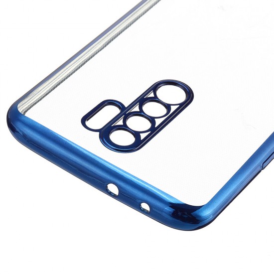 Plating Transparent Ultra-Thin Shockproof with Lens Protector Soft TPU Protective Case for Xiaom Redmi 9 Non-original