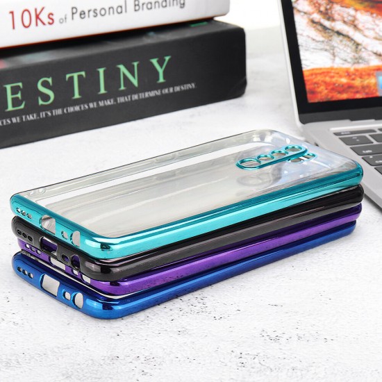 Plating Transparent Ultra-Thin Shockproof with Lens Protector Soft TPU Protective Case for Xiaom Redmi 9 Non-original