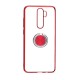 Plating Transparent Ultra-thin with Finger Ring Holder Shockproof PC Protective Case for Xiaomi Redmi Note 8 Pro Non-original