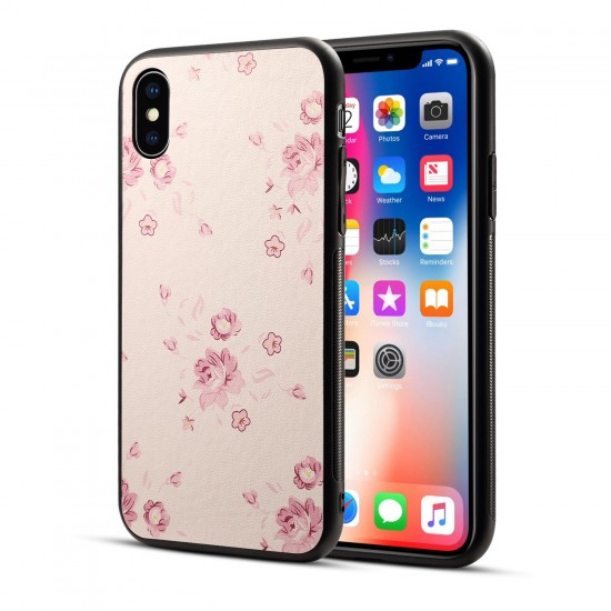 Printing Flower Non-slip Hard PC TPU Protective Case for iPhone X/7/8 Plus