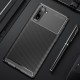 Protective Case For Samsung Galaxy Note 10 Slim Carbon Fiber Fingerprint Resistant Soft TPU Back Cover