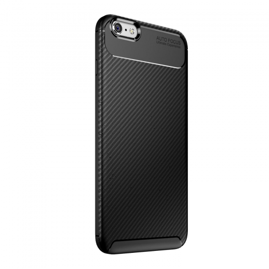 Protective Case For iPhone 6 Plus/6s Plus Slim Carbon Fiber Fingerprint Resistant Soft TPU Back Cover