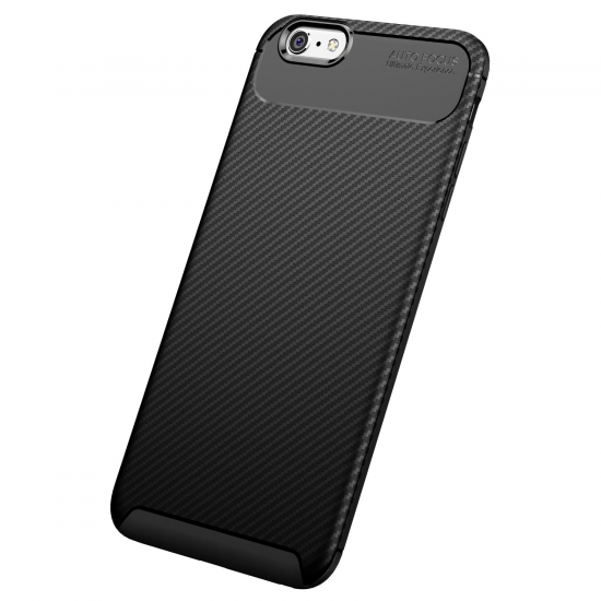 Protective Case For iPhone 6 Plus/6s Plus Slim Carbon Fiber Fingerprint Resistant Soft TPU Back Cover