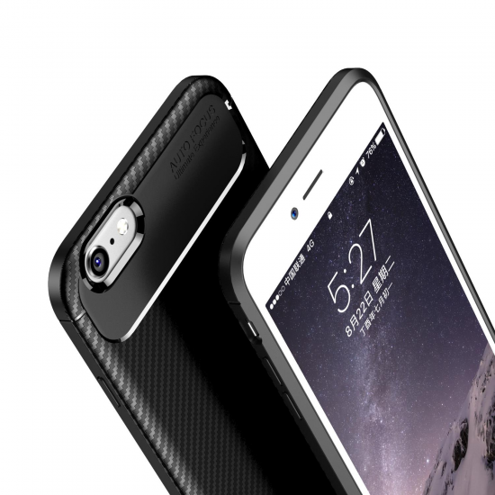 Protective Case For iPhone 6 Plus/6s Plus Slim Carbon Fiber Fingerprint Resistant Soft TPU Back Cover