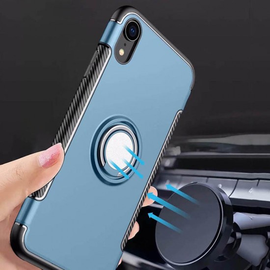 Protective Case For iPhone XR Ring Grip Kickstand Stand Holder Back Cover