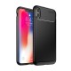 Protective Case For iPhone XS/X Slim Carbon Fiber Fingerprint Resistant Soft TPU Back Cover