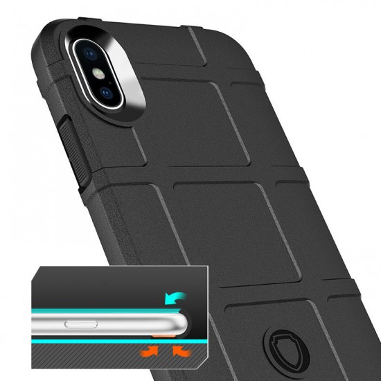 Rugged Shield Soft Silicone Protective Case for iPhone X