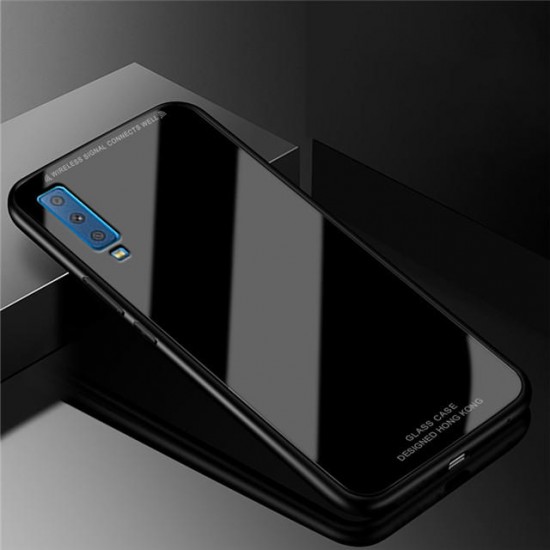 Scratch Resistant Tempered Glass Protective Case For Samsung Galaxy A7 2018 / A9 2018