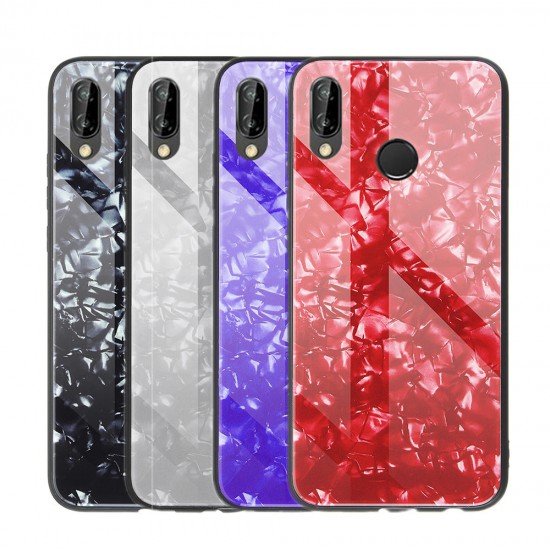 Shell Glossy Tempered Glass Soft Edge Protective Case for Huawei P20/ Huawei nova 3e/ P20 PRO