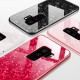 Shell Pattern Glossy Glass Soft Edge Protective Case for Samsung Galaxy S9/S9 Plus