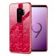 Shell Pattern Glossy Glass Soft Edge Protective Case for Samsung Galaxy S9/S9 Plus