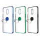 Shockproof Plating With Ring Holder Hard PC Back Cover Protective Case for OnePlus 7