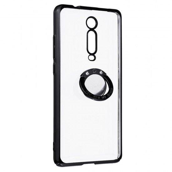 Shockproof Plating With Ring Holder Hard PC Back Cover Protective Case for Xiaomi Mi 9T / Xiaomi Mi 9T Pro / Redmi K20 / Redmi K20 PRO