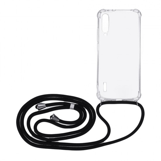 Transparent Shockproof With Drawstring Necklace Rope Protective Case For Xiaomi Mi A3 / Xiaomi CC 9e Non-original