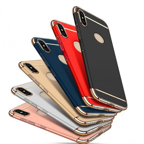 Ultra-thin 3 in 1 Plating Frame Splicing PC Hard Protective Case For Xiaomi Redmi 6 Pro / Xiaomi Mi A2 Lite Non-original